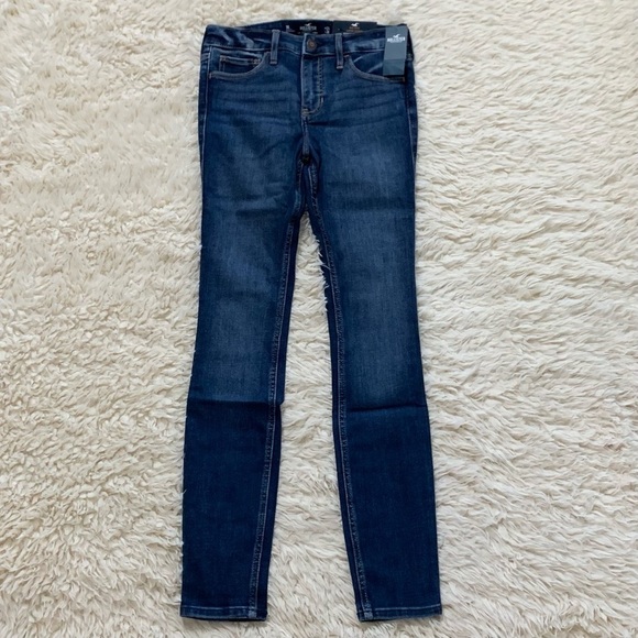 Hollister Mid Rise Super Skinny Med Wash Jeans 1R - Picture 7 of 15